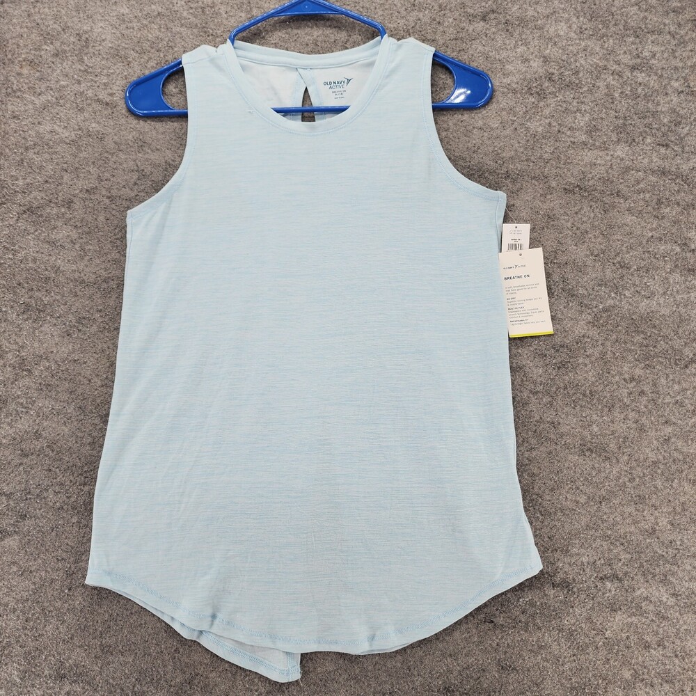 Old Navy Active Tank Top Girls XL 14 Sleeveless Blue Breathe On